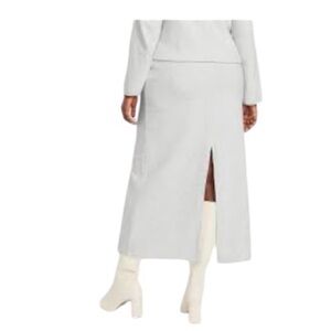 Old navy Light Gray Women's Cozy Maxi Column Knit Skirt XXL NEW